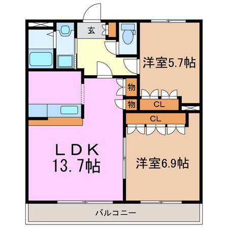 フィールドフォックスⅡの物件間取画像